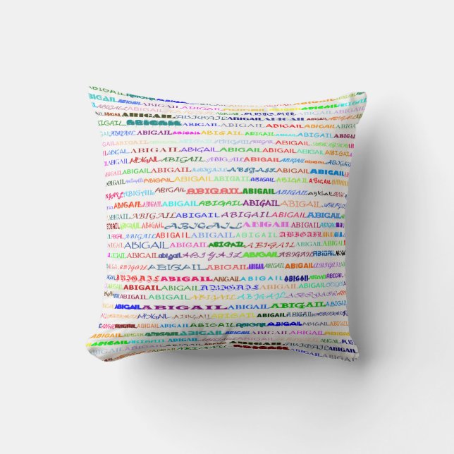 Almofada Design de texto II Abigail Travesseiro decorativo (Frente)