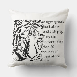 Almofada Design de texto preto moderno com base no tigre br