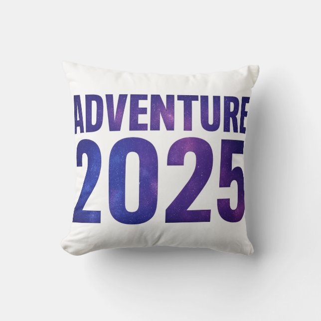 Almofada Design de Tipografia da Galáxia Adventure 2025 (Frente)