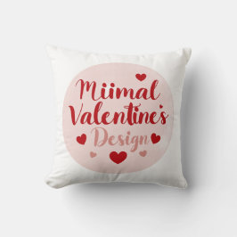 Almofada Design de Tipografia de Amor Mínimo para o Dia dos
