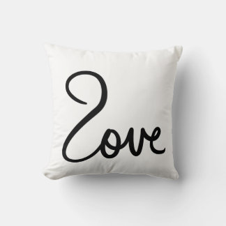 Almofada Design de Tipografia de Palavra "amor" Minimalista