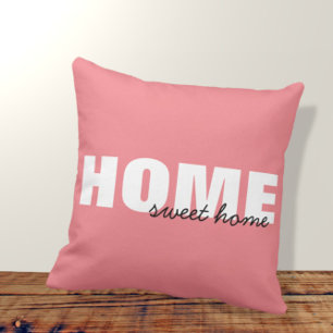 Almofada Design de Tipografia Doméstica Moderna, Rosa,