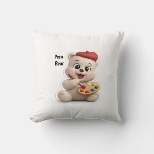 Almofada Design de Urso de Pelúcia Adorável e Fofo