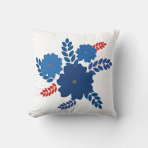 Design de vetor de flores azuis simples