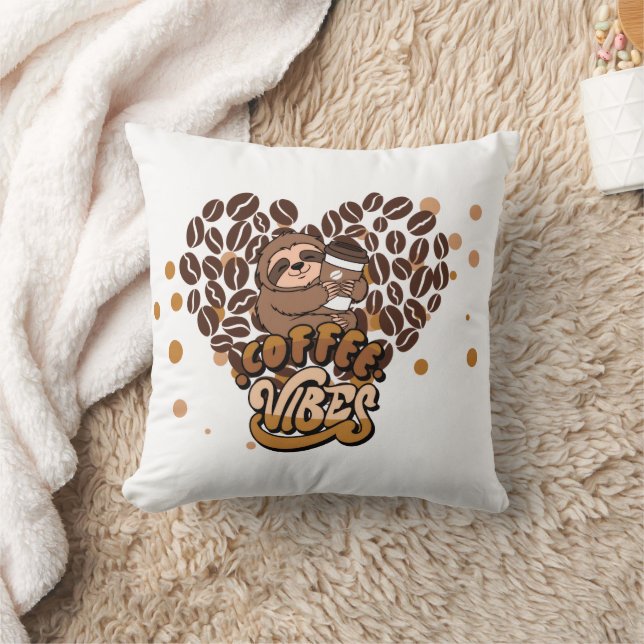 Almofada Design de Vibrações de Café (Cobertor)