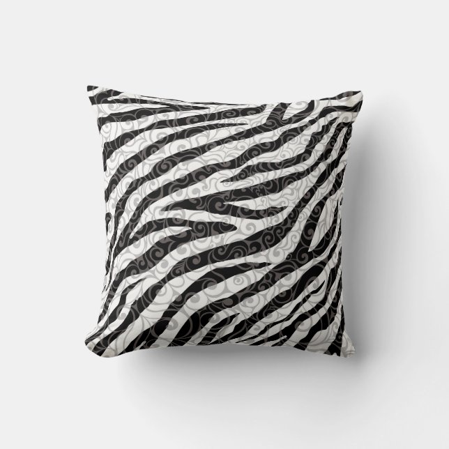 Almofada Design de Zebra Suave (Frente)