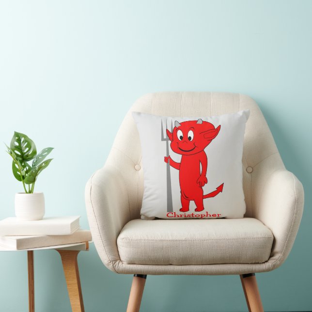 Almofada Design Diabo Vermelho Personalizado (Cadeira)