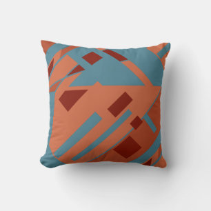 Almofada Design Diagonal Sudoeste Azul de Fumeira Terracott