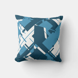 Almofada Design do abstrato iDiagonal preto azul Turquesa i
