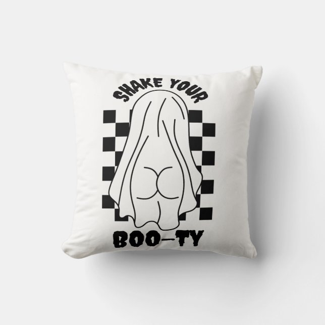 Almofada Design do Bumbum fantasma - "Shake Your Boo-ty" (Frente)