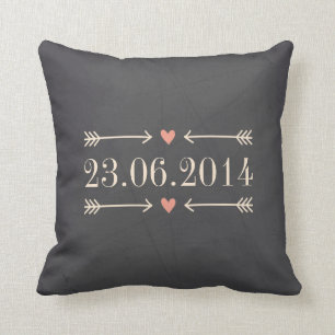 Almofada Design do dia do casamento do estilo do quadro do