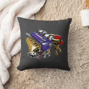 ALMOFADA DESIGN DO MOTOR TURBO DE SEIS CICLINDROS DE ANIME 