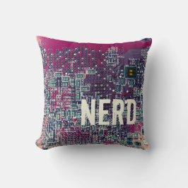 Almofada Design do nerd do circuito vermelho
