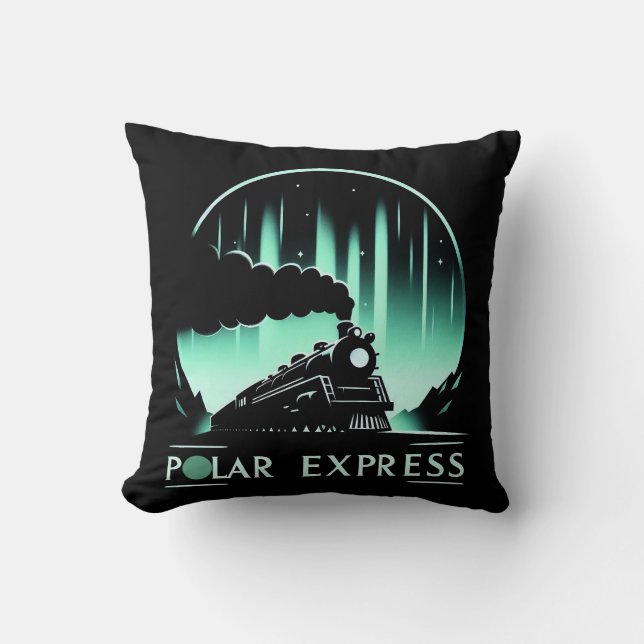 Almofada Design Elegante do Trem Polar Express (Frente)