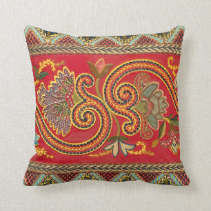 Almofada Design elegante do vintage antigo do Crewel do
