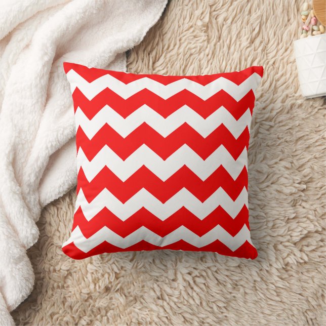 Almofada Design em Zigue-Zague Vermelho (Cobertor)
