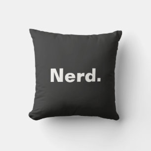 Almofada Design engraçado minimalista com uma palavra nerd