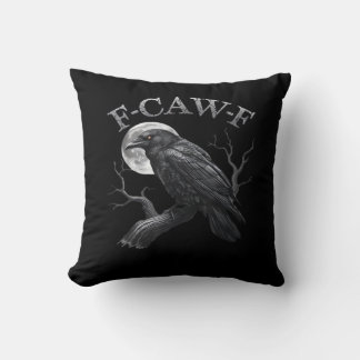 Almofada Design F-Caw-F Clássico Gótico da Lua Pássaro Resf