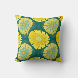Almofada Design Floral Amarelo-Verde