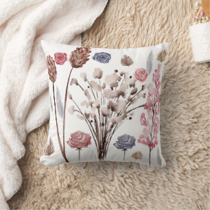 Almofada Design Floral de Aquarela - Gi Elegante e Artístic