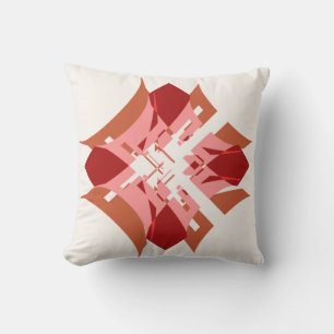 Almofada Design Floral de Diamante Branco Cor-de-Rosa abstr