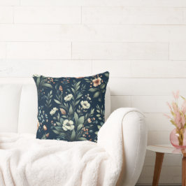 Almofada Design Floral de Fundo Negro