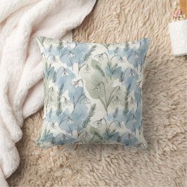 Almofada Design Floral Pastel Cottagecore Gentil Snowdrop