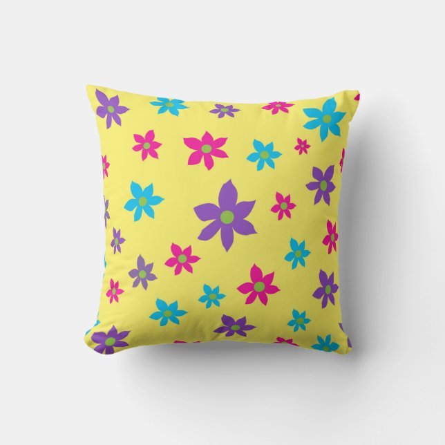 Almofada Design floral tropical colorida (Frente)