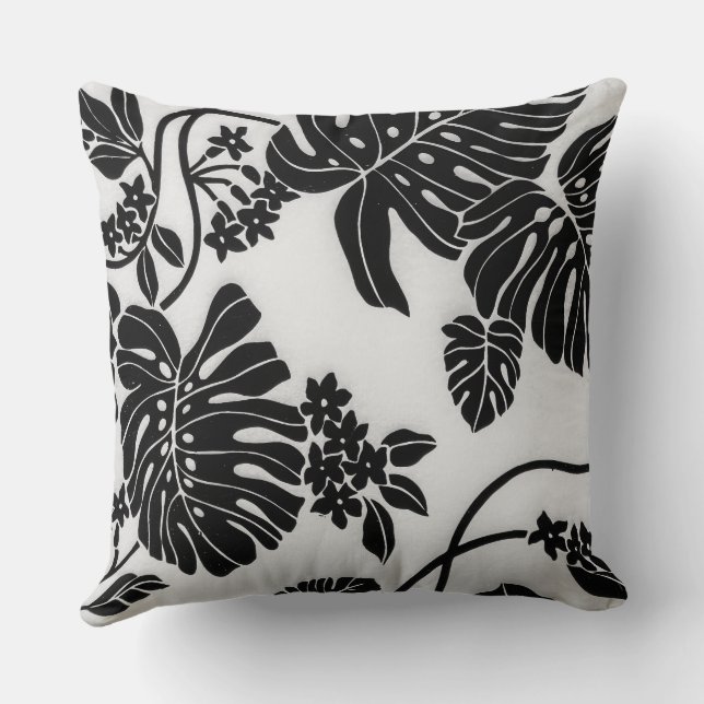 Almofada Design Floral Tropical de Verão (Verso)