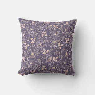 Almofada Design Floral Vintage com Gavinhas Giratórias