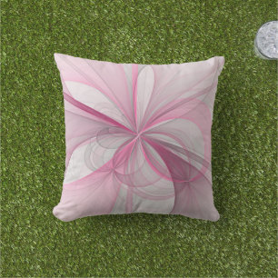 Almofada Design Fractal de Cinza Abstrato moderno
