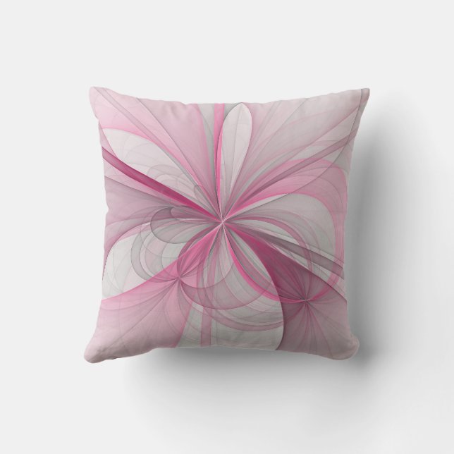 Almofada Design Fractal de Cinza Abstrato moderno (Verso)