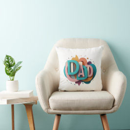 Almofada Design Gráfico 3D colorido "PAI" |