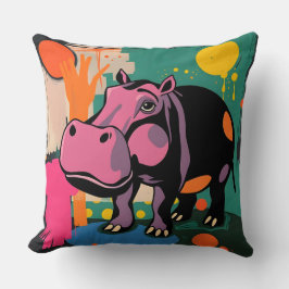 Almofada Design Hippo vibrante