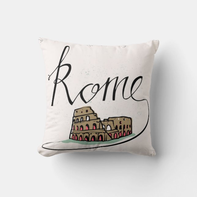 Almofada Design indicado por letras da mão de Roma (Frente)