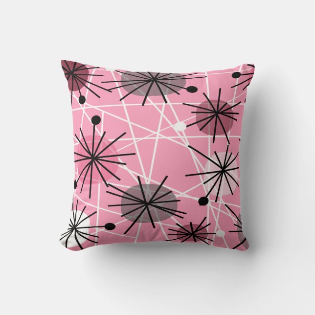 Almofada Design inspirado atômico do meio século do (Frente)