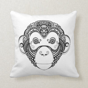 Almofada Design inspirado do macaco