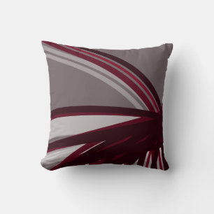 Almofada Design Linear Abstrato Artística da cinza  da Bur