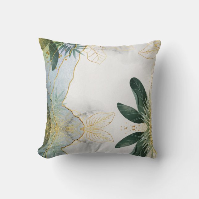 Almofada Design moderno com travesseiro decorativo de folha (Frente)