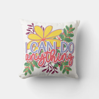Almofada design motivacional Posso Fazer Qualquer Coisa