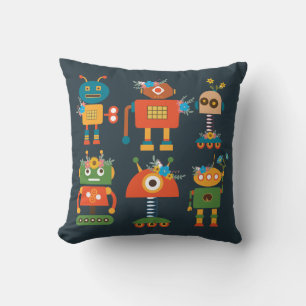 Almofada design para crianças de robôs lindos