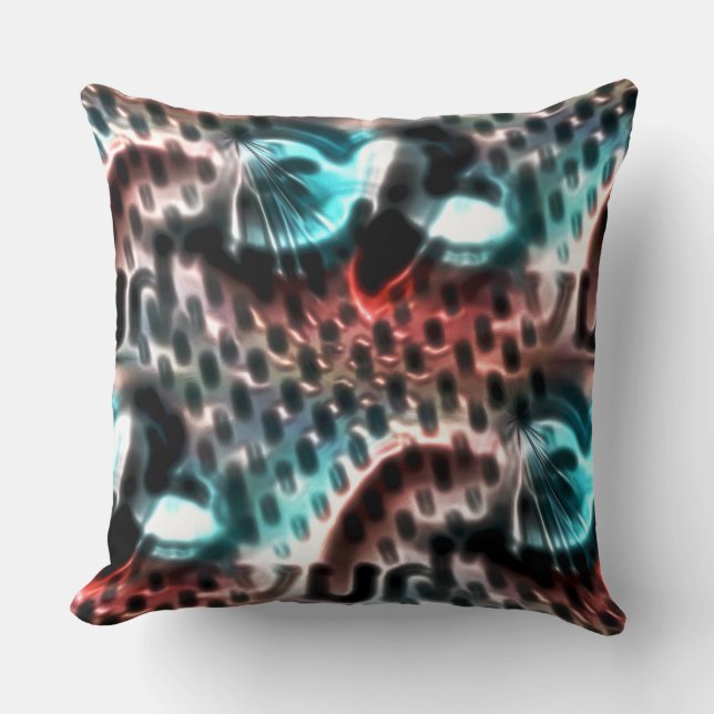 Almofada Design perfurado digital com gotas de tinta (Frente)