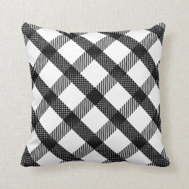 Almofada Design preto e branco da xadrez