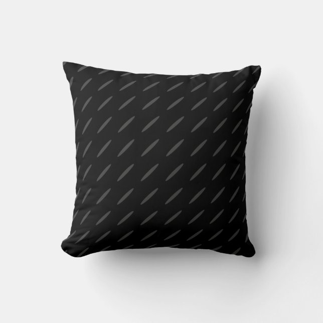 Almofada Design preto e cinzento do fundo, Ovals. finos (Frente)