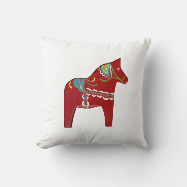Almofada Design Red Dala Horse nº 14 (Frente)