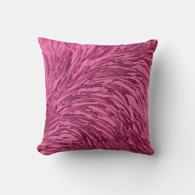 Almofada Design rosa-de-Ostrich Faux (Frente)