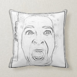 Almofada Design Scared divertido da cara da mulher