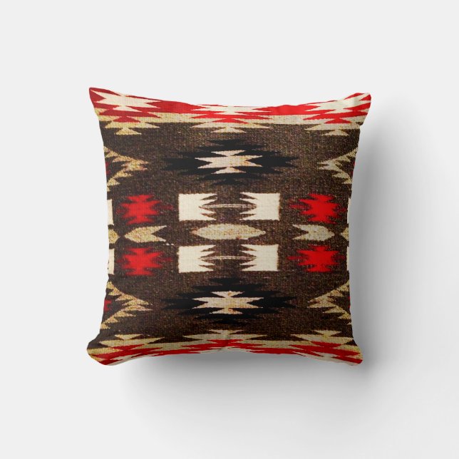 Almofada Design tribal americano nativo (Frente)