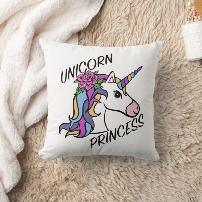 Almofada Design Unicorn Princess - Travesseiro decorativo 1 (Cobertor)