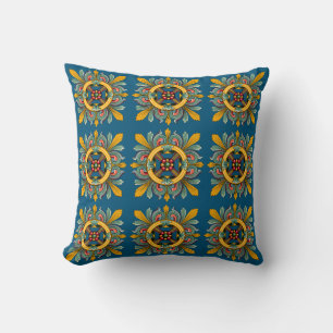 Almofada Design vitoriano ceruliano escuro